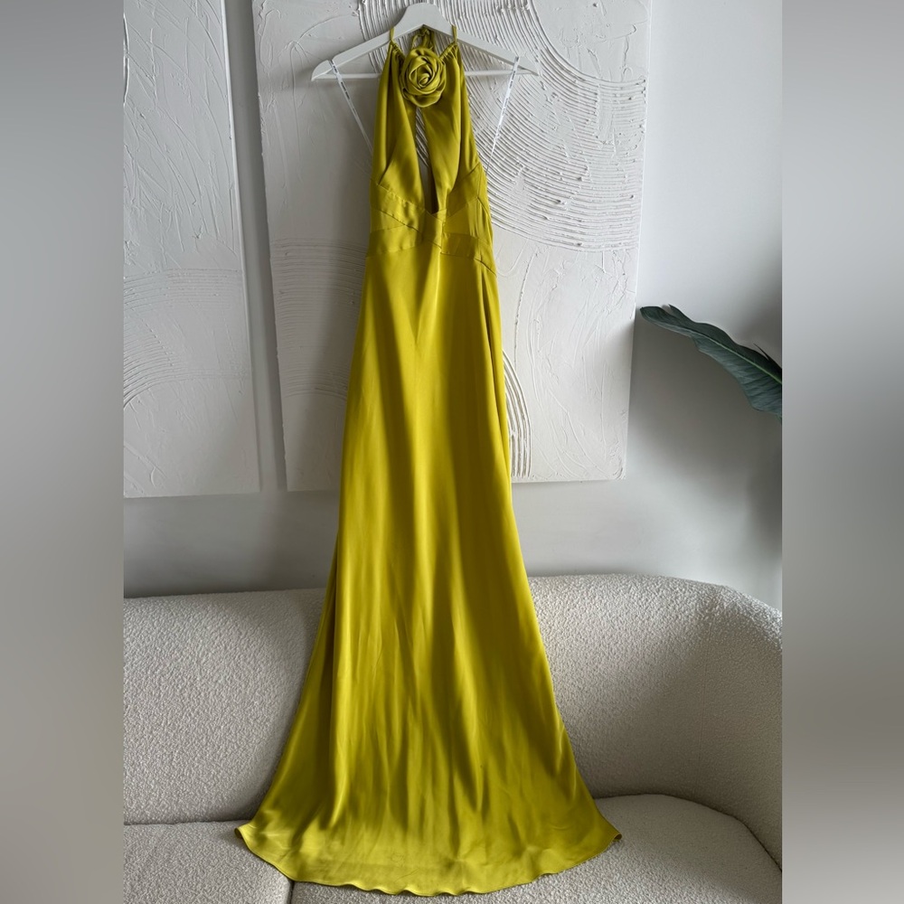 Ronny Kobo Satin Rosette Maxi Dress - Picture 7 of 7
